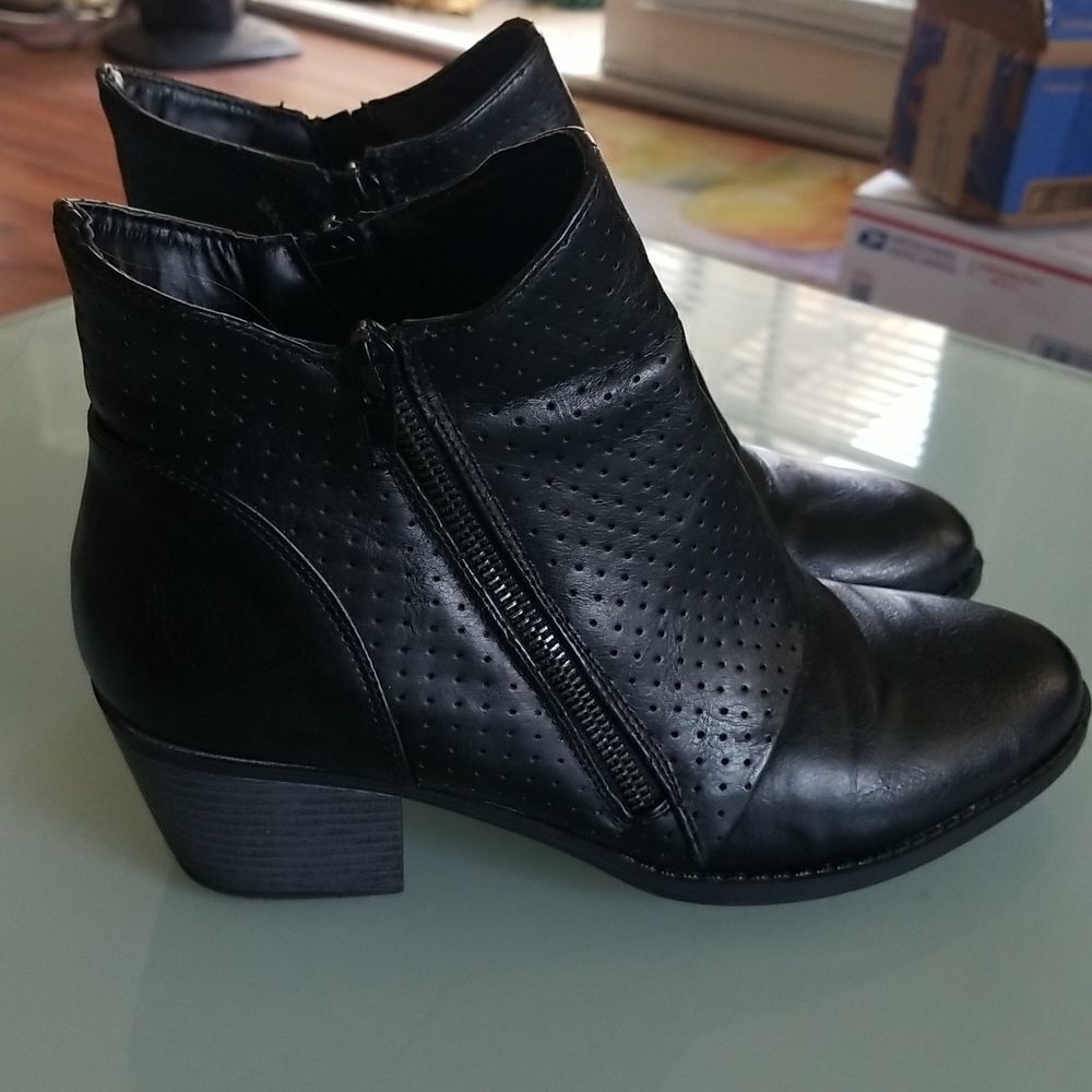 Pierre Dumas Witchy Biker Goth Leather Ankle Boots Sz 8.5
